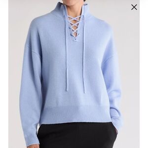 Theory Lace-Up Cashmere Sweater